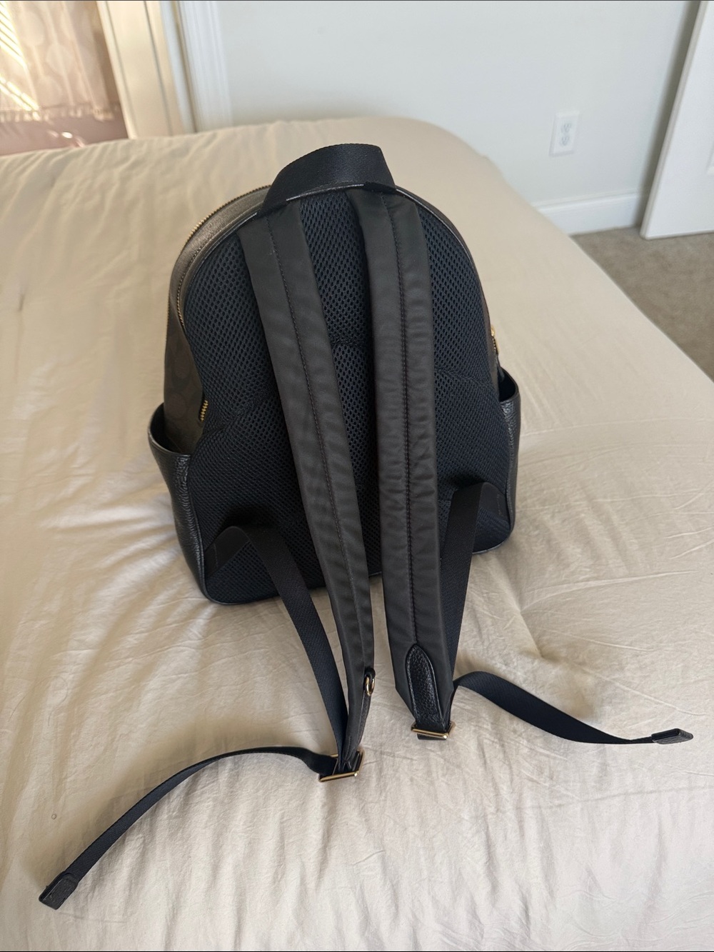 Coach Brown & Black Signature Backpack - Picture 2 of 9